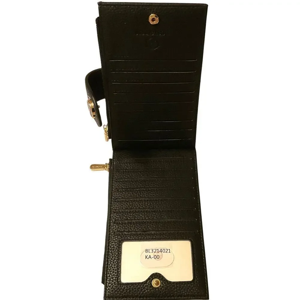Bostanten Black Pebble Leather Wallet & Card Holder | NEW